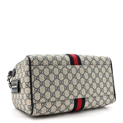 Gucci GG Supreme Monogram Web Medium Ophidia Top Handle Bag Beige Blue 4 of 10