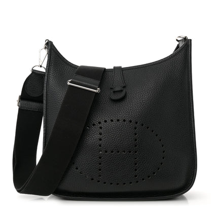 Hermes Taurillon Clemence Evelyne III PM Black 1 of 12