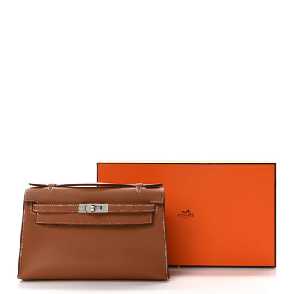 Hermes Swift Kelly Pochette Clutch Gold 8 of 8