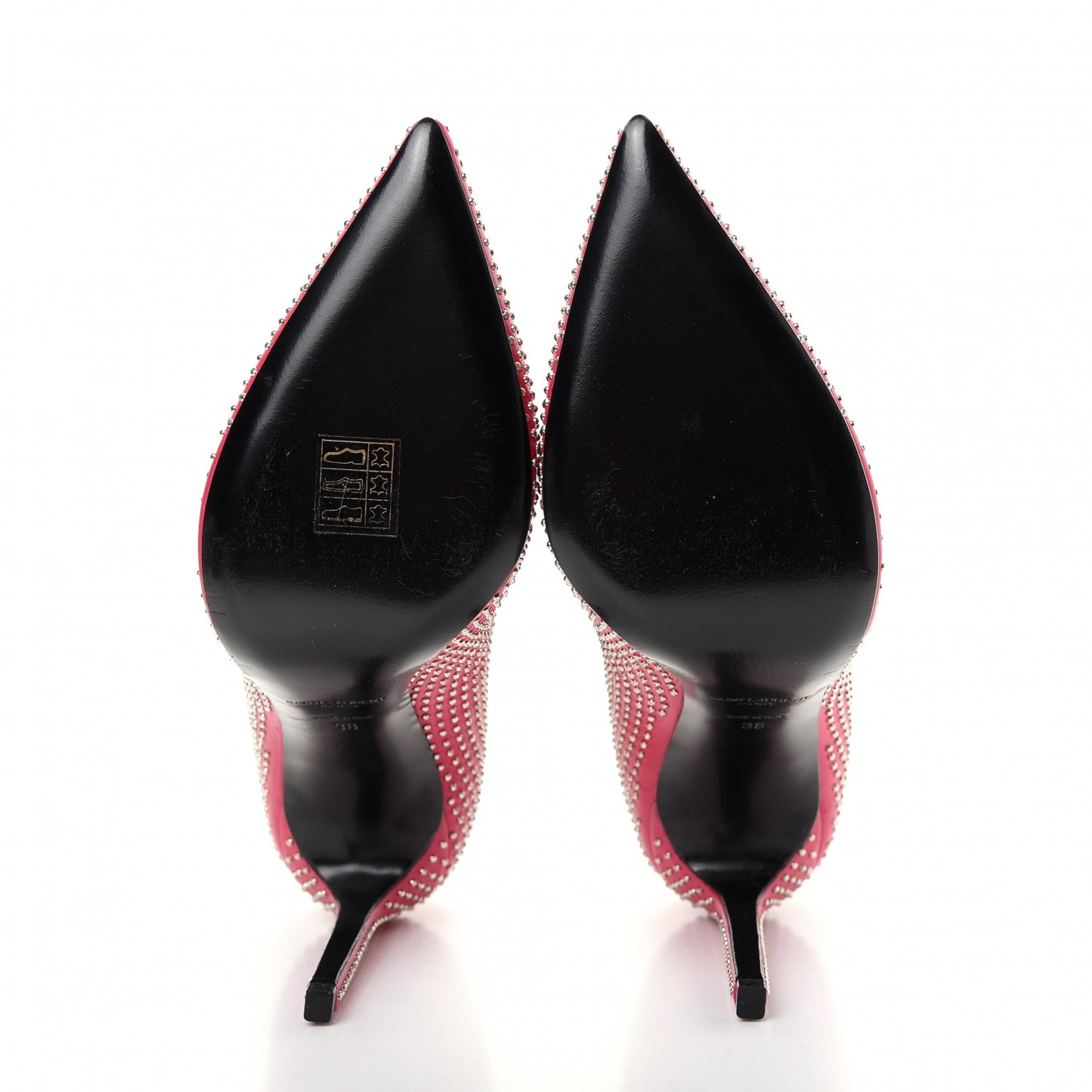 Calfskin Micro Stud Paris 105 Pumps 38 Fuchsia