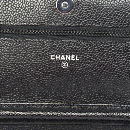 Chanel Caviar Quilted Wallet On Chain WOC Black 6 of 12