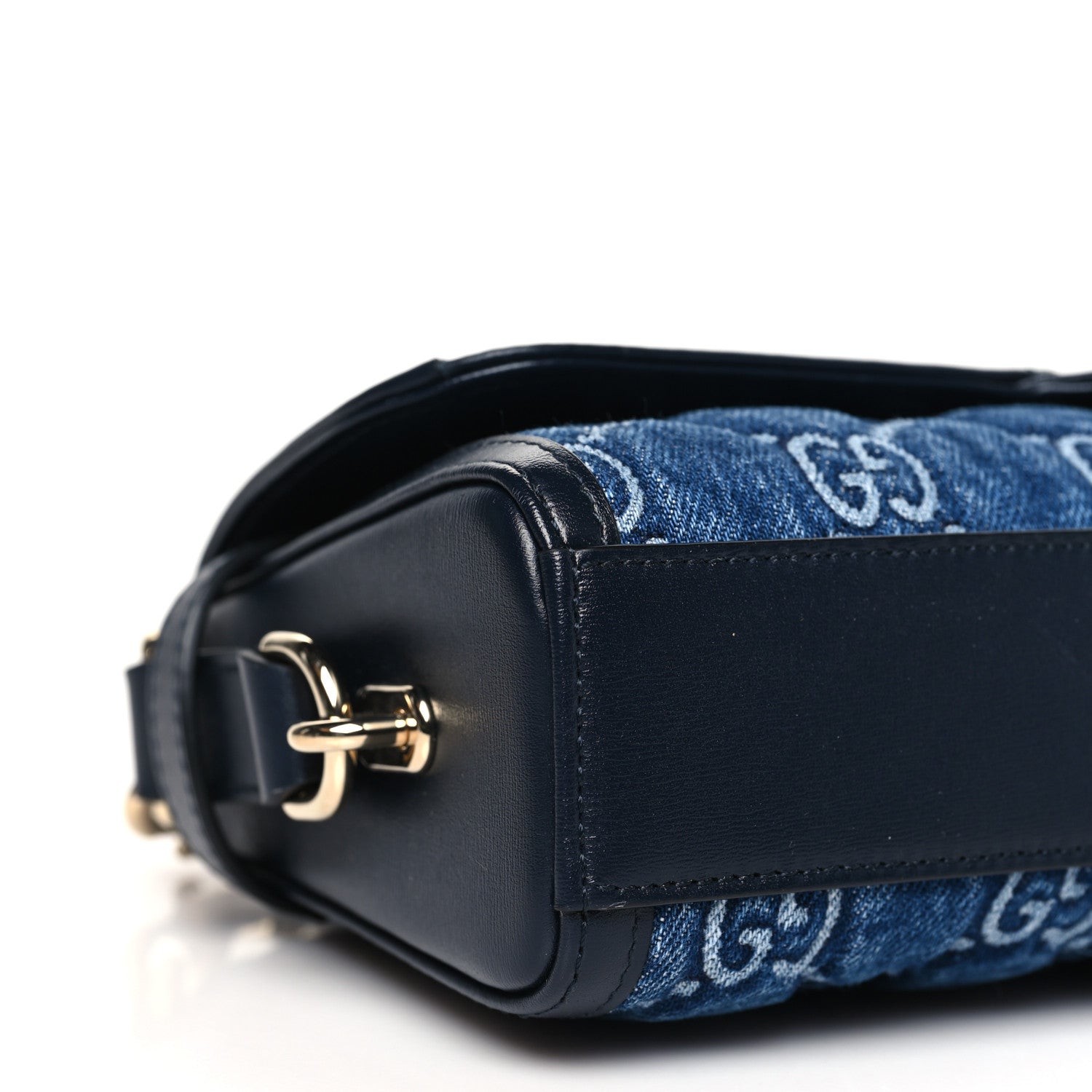 Gucci GG Monogram Denim Small Luce Shoulder Bag Blue 9 of 10