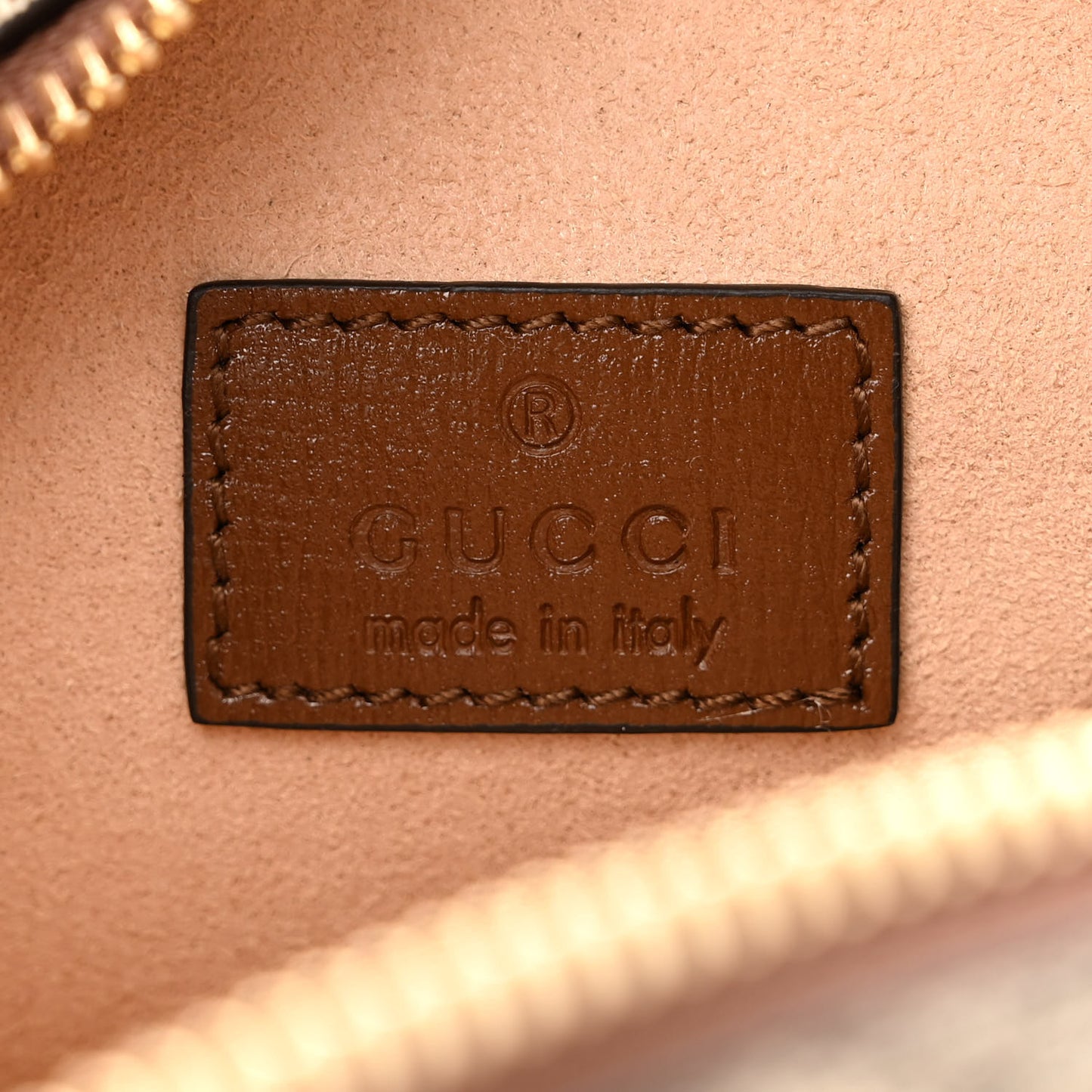 GG Supreme Monogram Azalea Calfskin Mini Retro Interlocking G Shoulder Bag Beige Ebony Brown Sugar