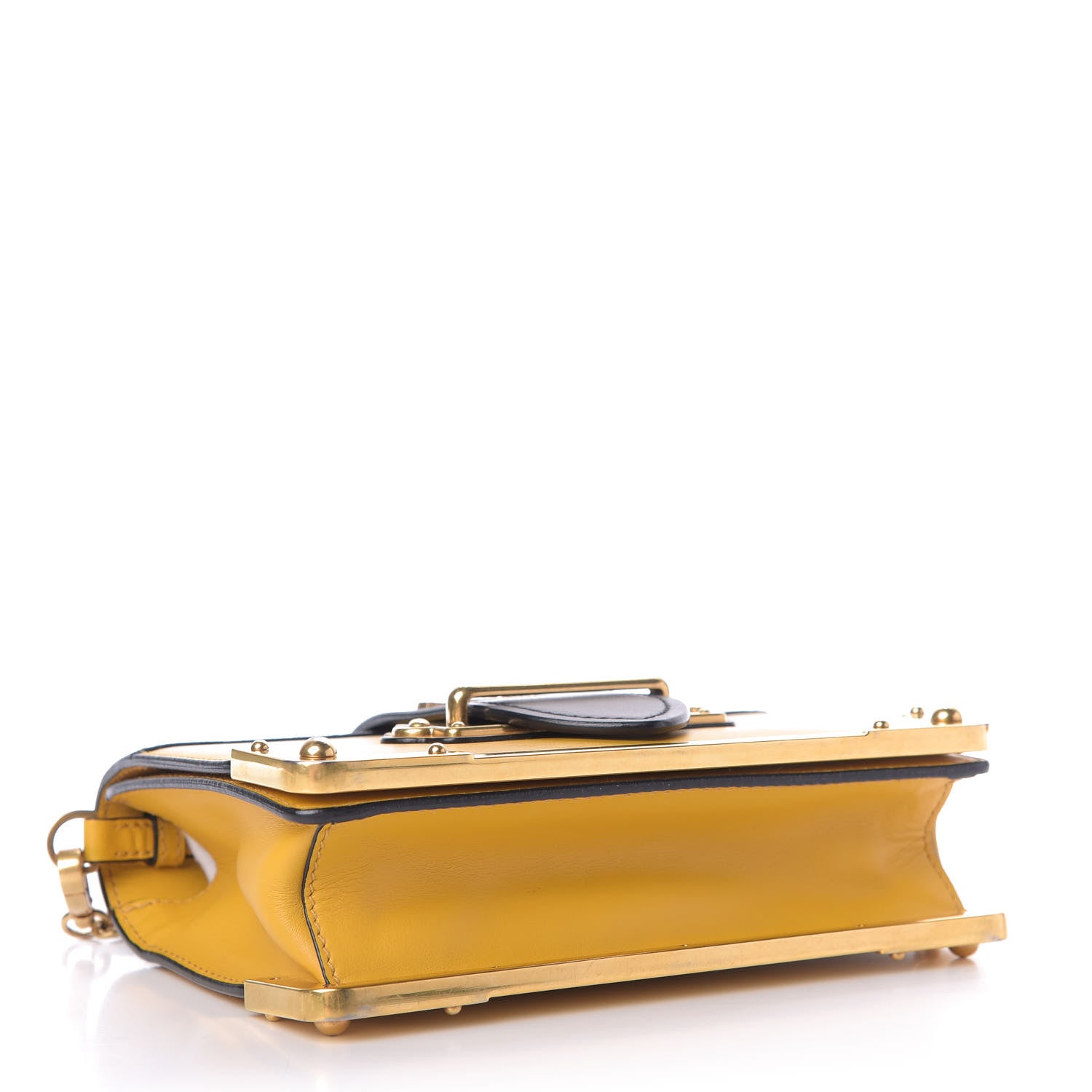 Prada City Calf Saffiano Cahier Bag Soleil Black 4 of 8