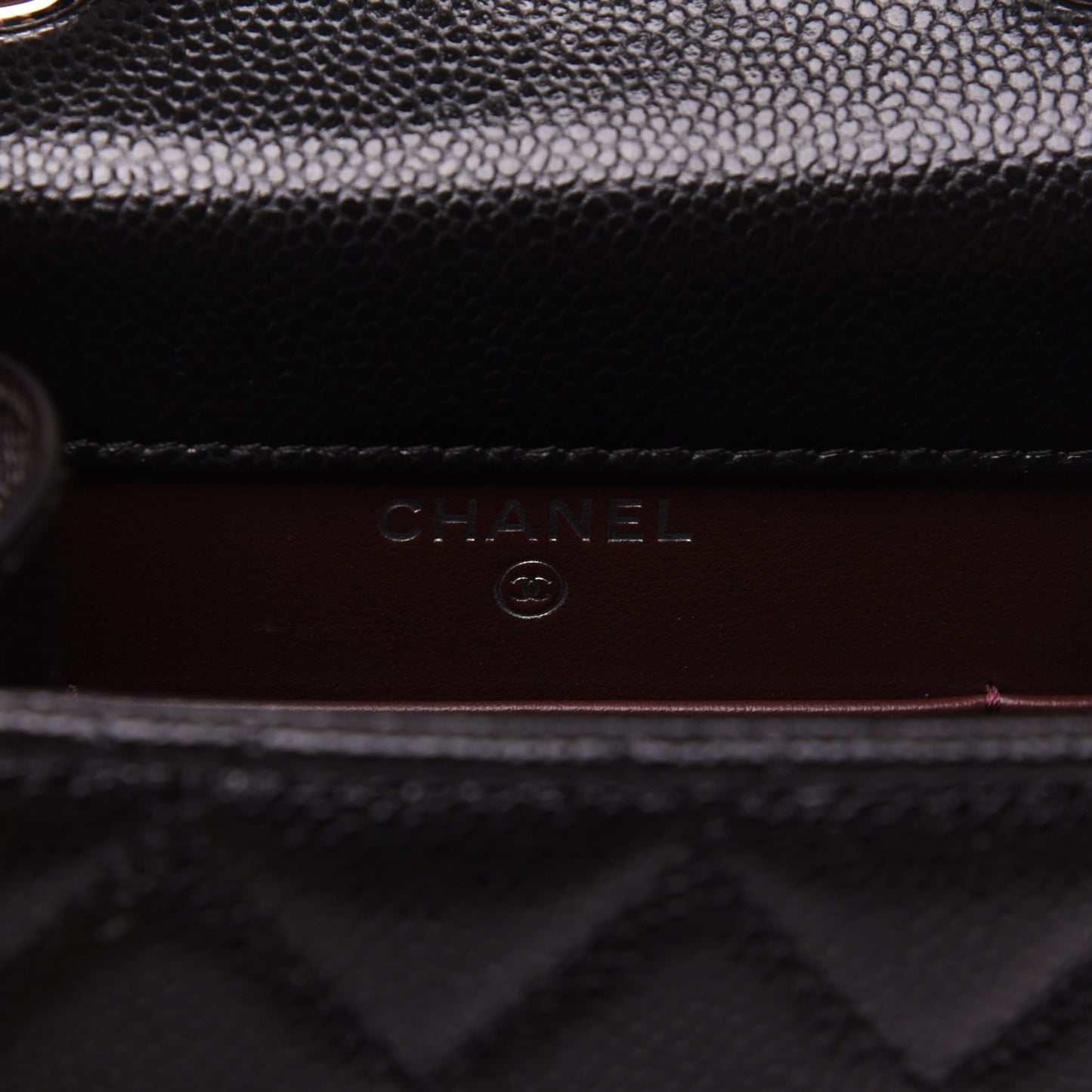 Caviar Quilted Classic Phone Holder Black