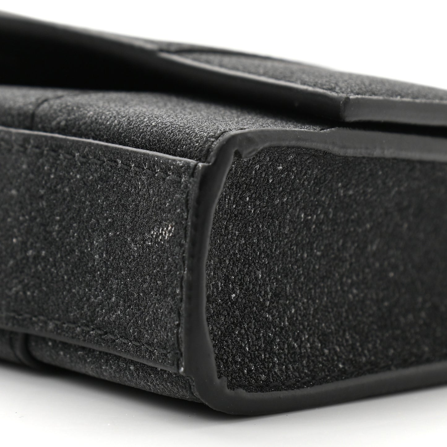 Sparkling Fabric XS Hourglass Wallet On Chain Black
