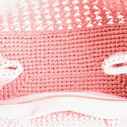 Miu Miu Fabric Crochet Knit Tote Alabaster Pink 5 of 10