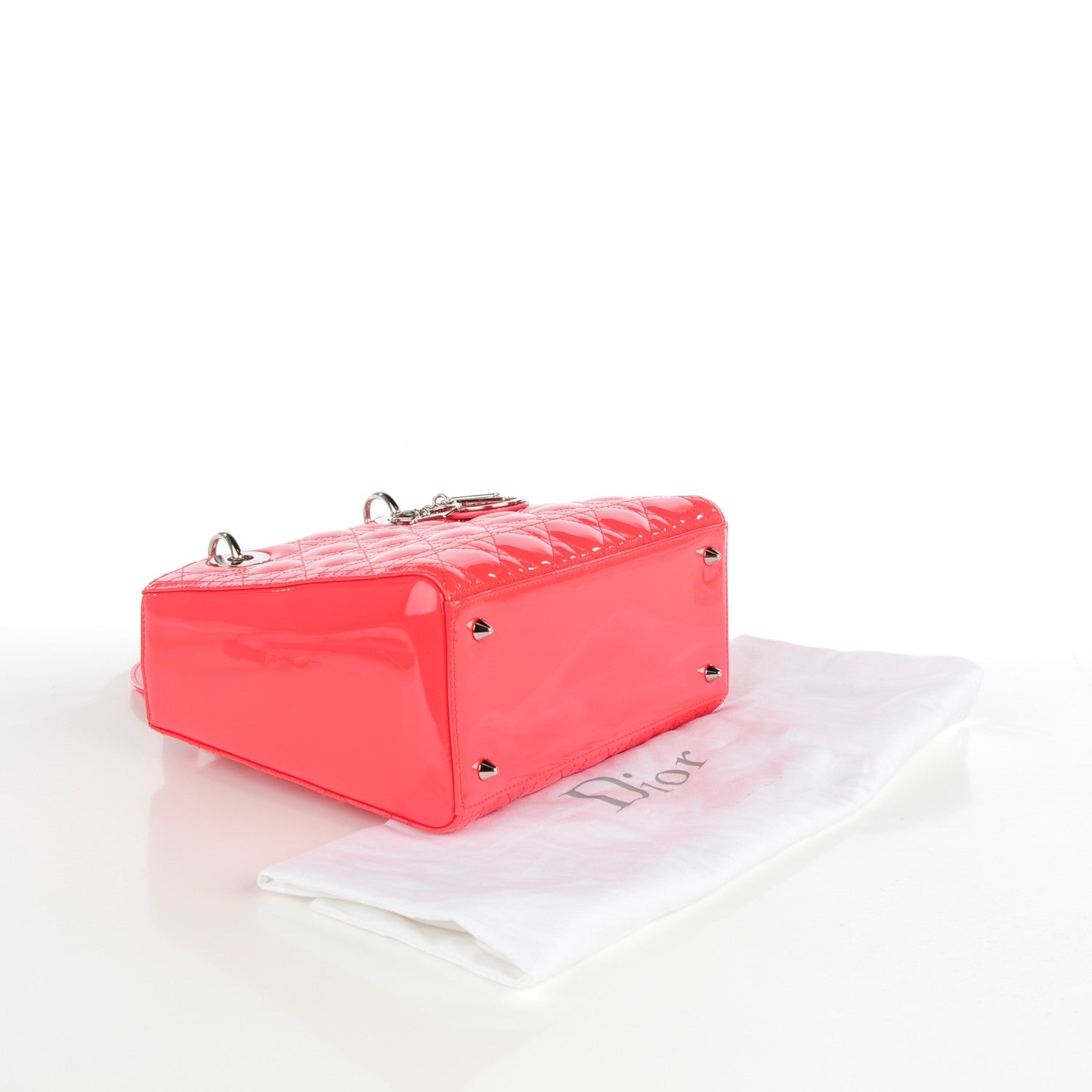 Christian Dior Patent Cannage Medium Lady Dior Light Coral 4 of 7