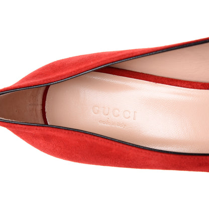 Gucci Kid Scamosciato GG Marmont Fringe 50mm Loafer Pumps 40.5 Vulcanic Red 9 of 10