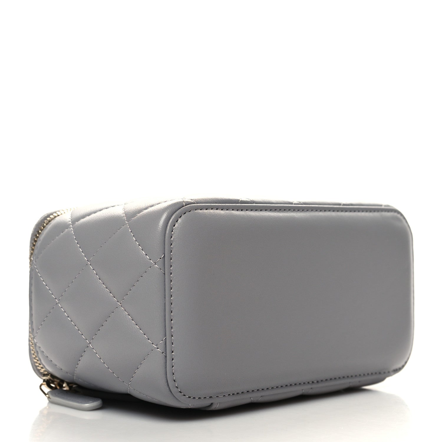 Chanel Lambskin Quilted Small Pearl Crush Vanity Case With Chain Grey 4 of 10