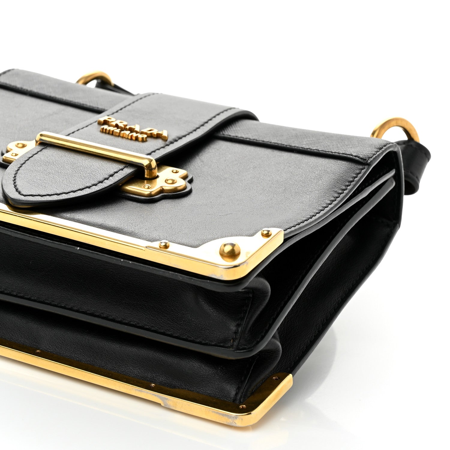 Prada City Calf Saffiano Cahier Bag Black 9 of 9