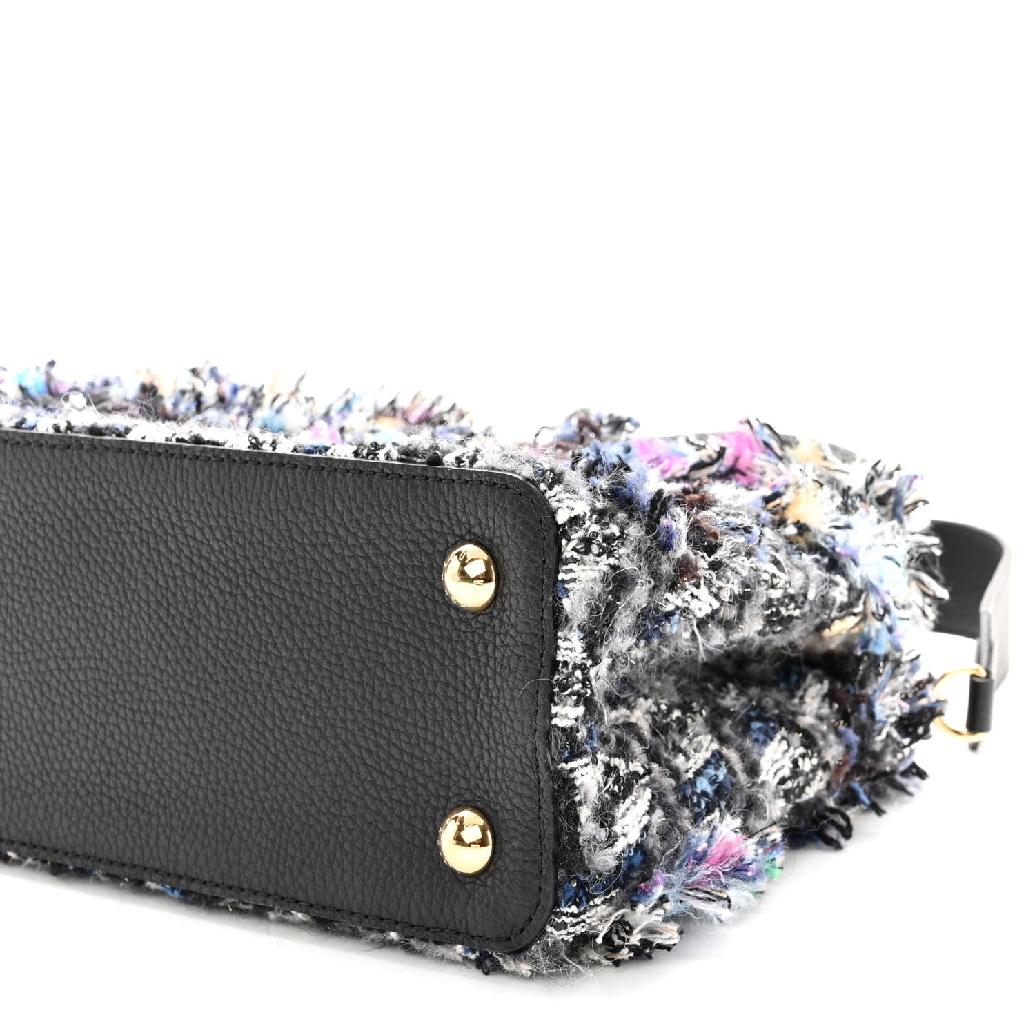 Louis Vuitton Tweed Calfskin Capucines MM Multicolor 9 of 10