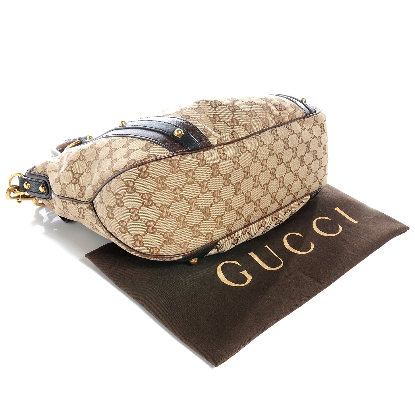 Monogram Interlocking G Tote Dark Brown