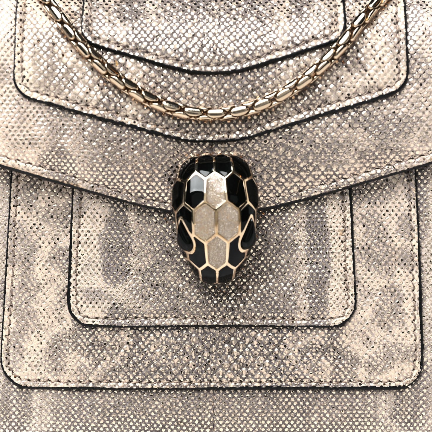 Metallic Karung Serpenti Forever Crossbody Gold