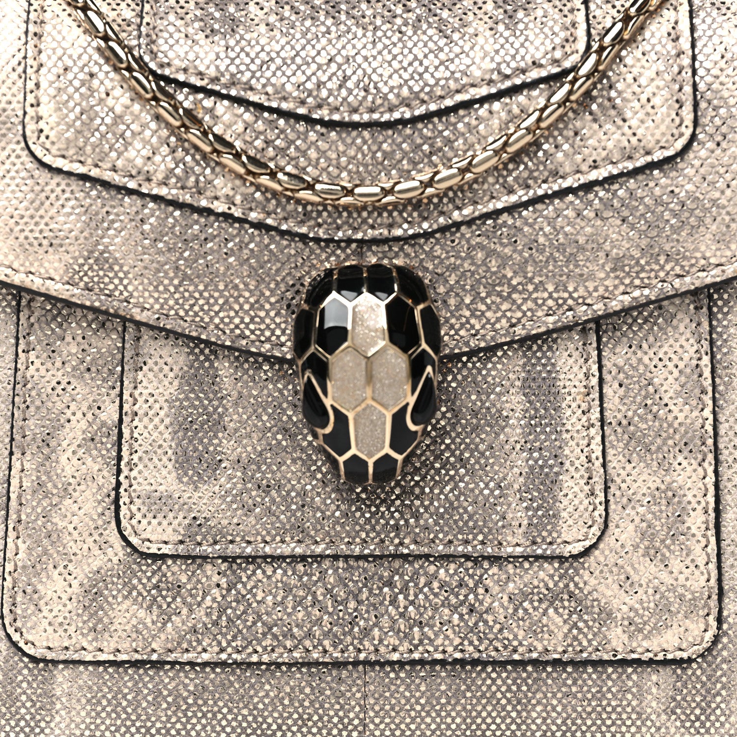 Bulgari Metallic Karung Serpenti Forever Crossbody Gold 7 of 9