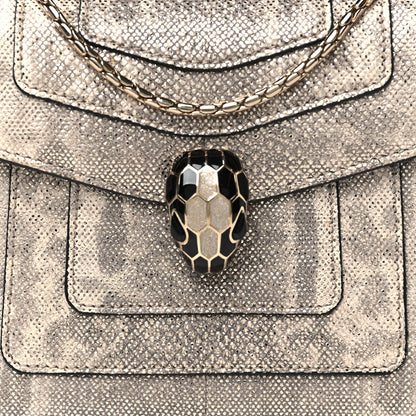 Bulgari Metallic Karung Serpenti Forever Crossbody Gold 7 of 9