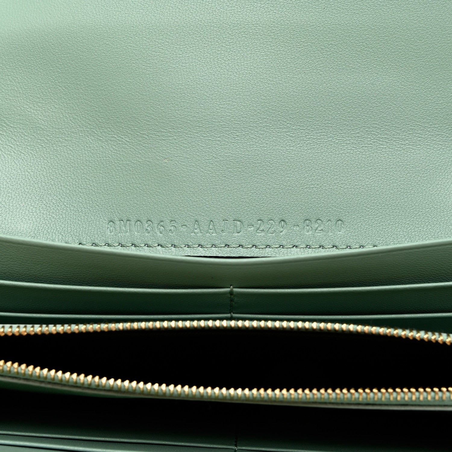 Fendi Nappa Matisse FF Embossed Continental Wallet On Chain Menta 7 of 8