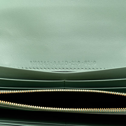Fendi Nappa Matisse FF Embossed Continental Wallet On Chain Menta 7 of 8