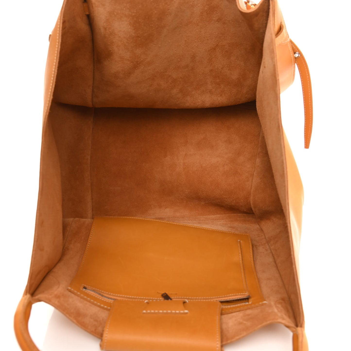 Soft Bare Calfskin Medium Big Bag Dark Yellow