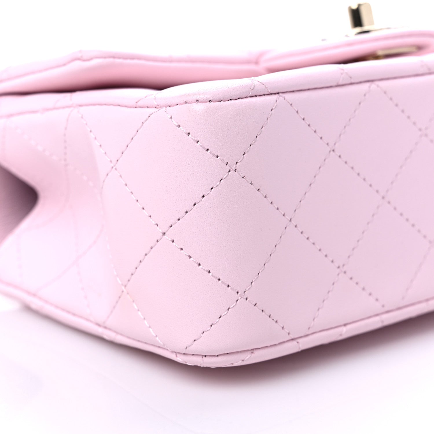 Chanel Lambskin Quilted Mini Top Handle Rectangular Flap Light Pink 8 of 14