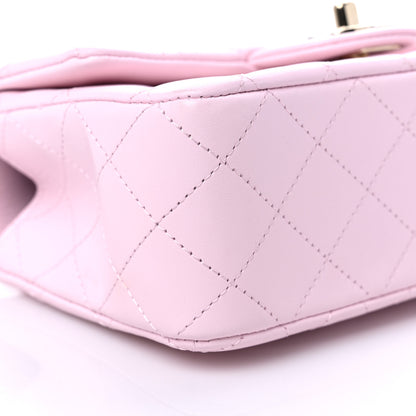 Chanel Lambskin Quilted Mini Top Handle Rectangular Flap Light Pink 8 of 14