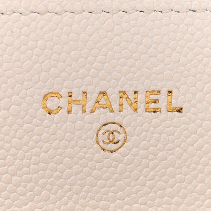 Chanel Caviar Quilted CC Turnlock Wallet On Chain WOC White 6 of 13