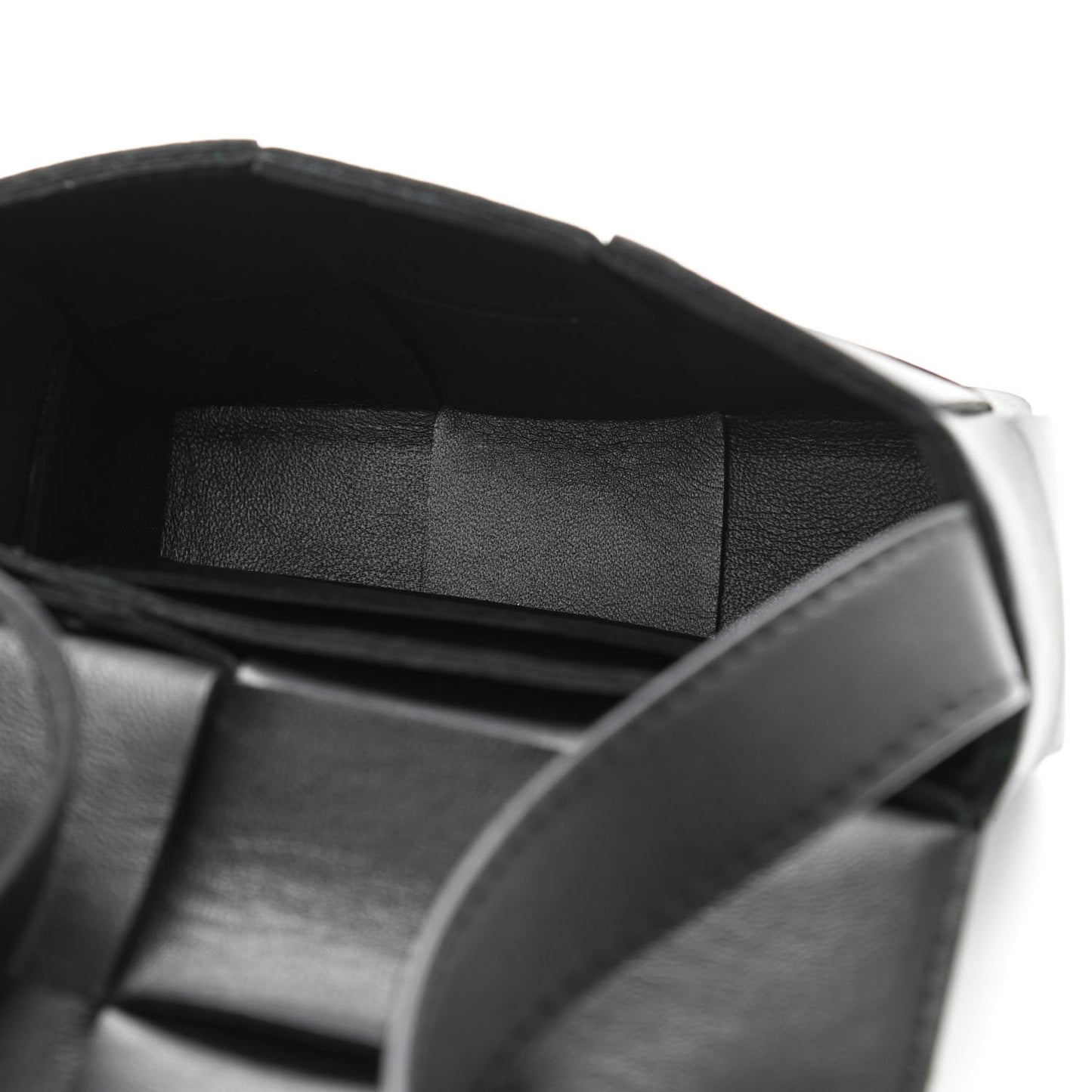 Lambskin Maxi Intrecciato Extra Mini Cassette Crossbody Bag Black