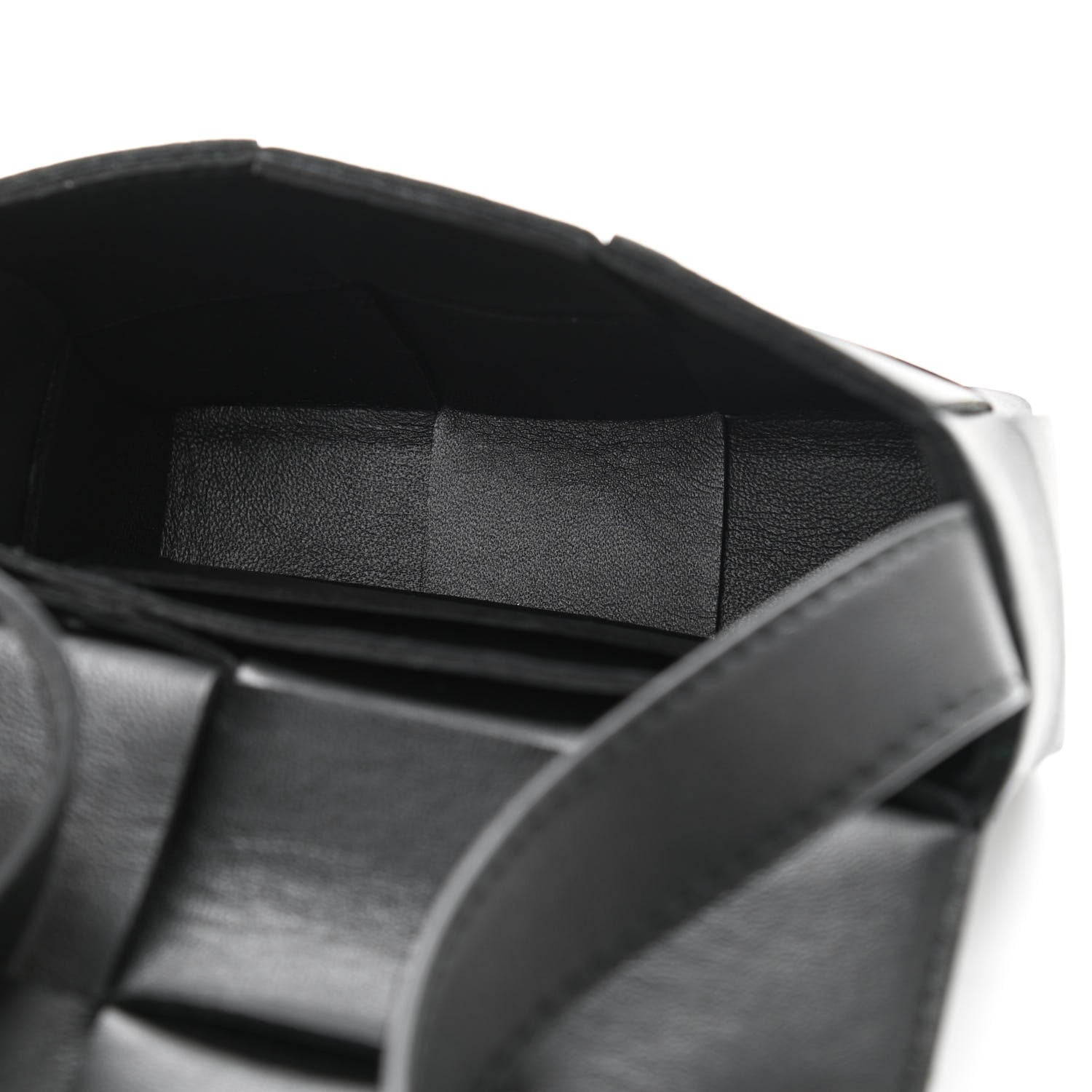 Bottega Veneta Lambskin Maxi Intrecciato Extra Mini Cassette Crossbody Bag Black 5 of 9