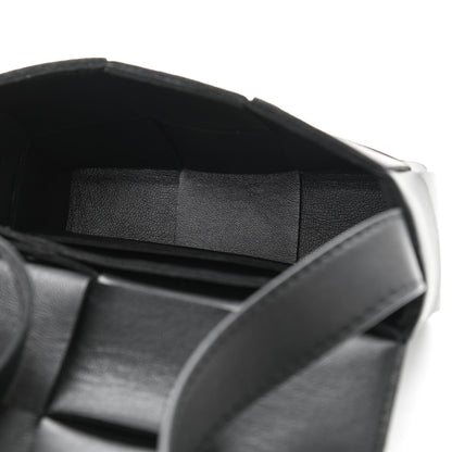 Bottega Veneta Lambskin Maxi Intrecciato Extra Mini Cassette Crossbody Bag Black 5 of 9