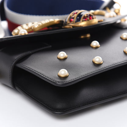 Gucci Nappa Pearl Studded Mini Queen Margaret Broadway Shoulder Bag Black 8 of 10