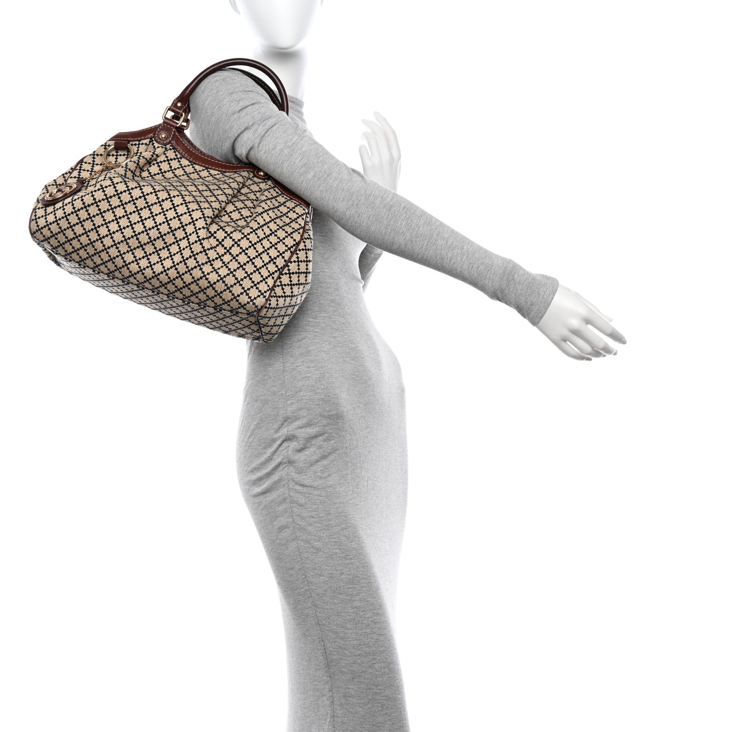 Diamante Medium Sukey Tote Brown