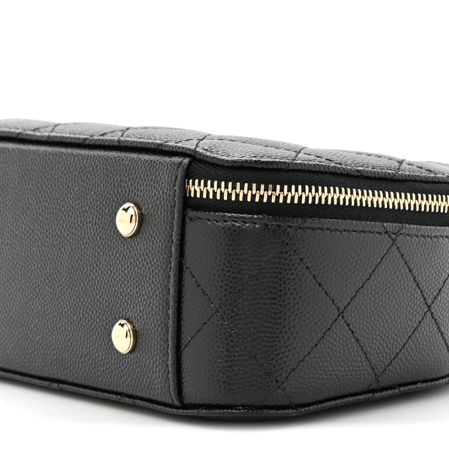 Chanel Caviar Quilted Top Handle Vanity Case Black 9 of 11