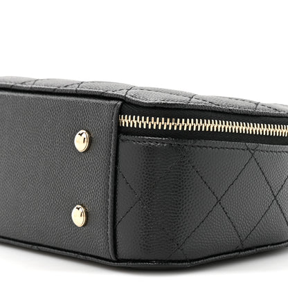 Chanel Caviar Quilted Top Handle Vanity Case Black 9 of 11