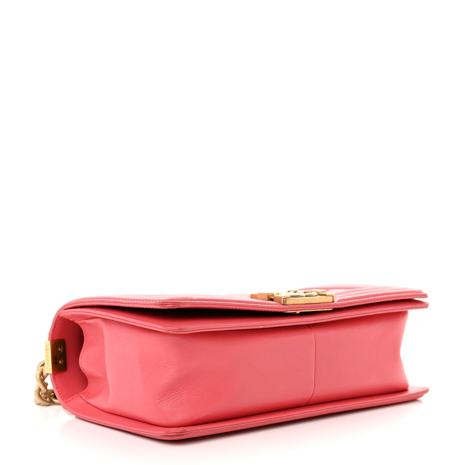 Chanel Lambskin Quilted Medium Boy Flap Coral 4 of 17