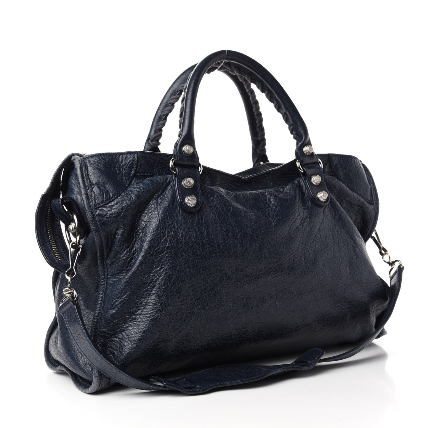 Agneau Giant 12 Silver Hardware City Bleu Obscur