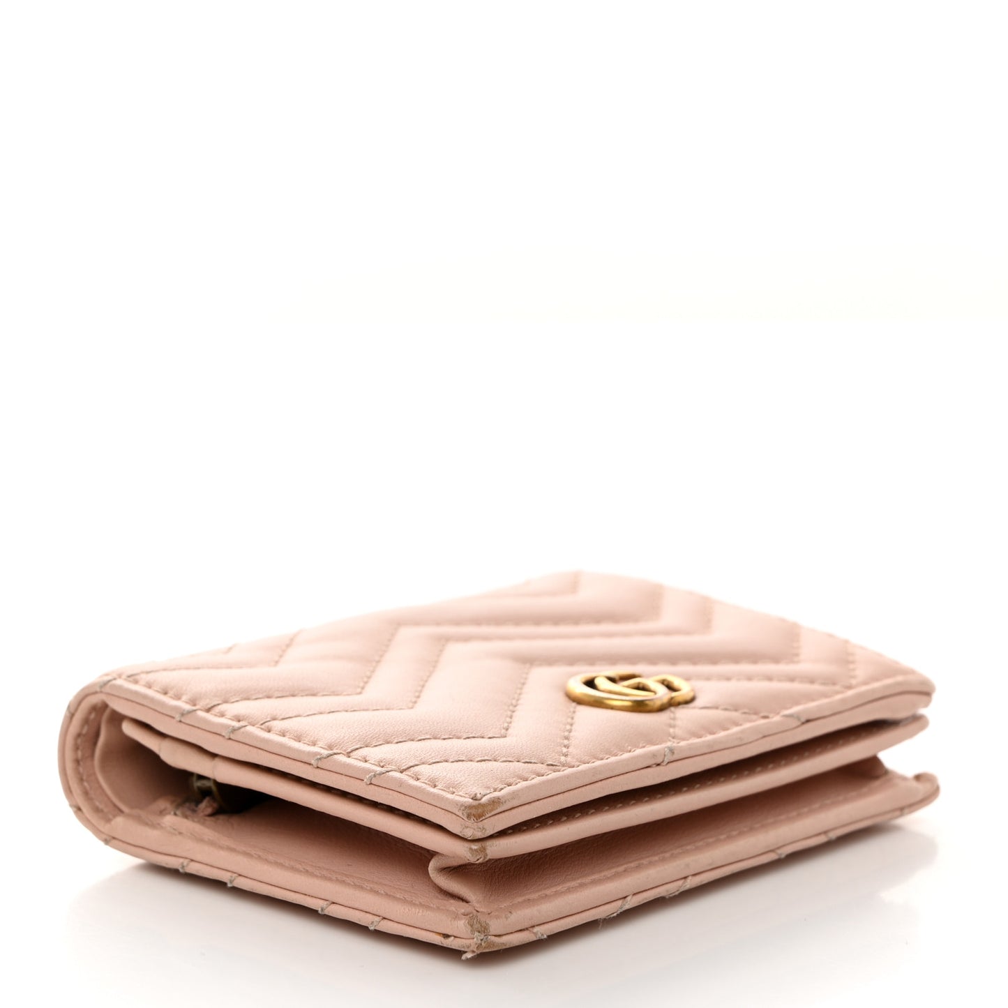 Calfskin Matelasse GG Marmont Card Case Wallet Perfect Pink