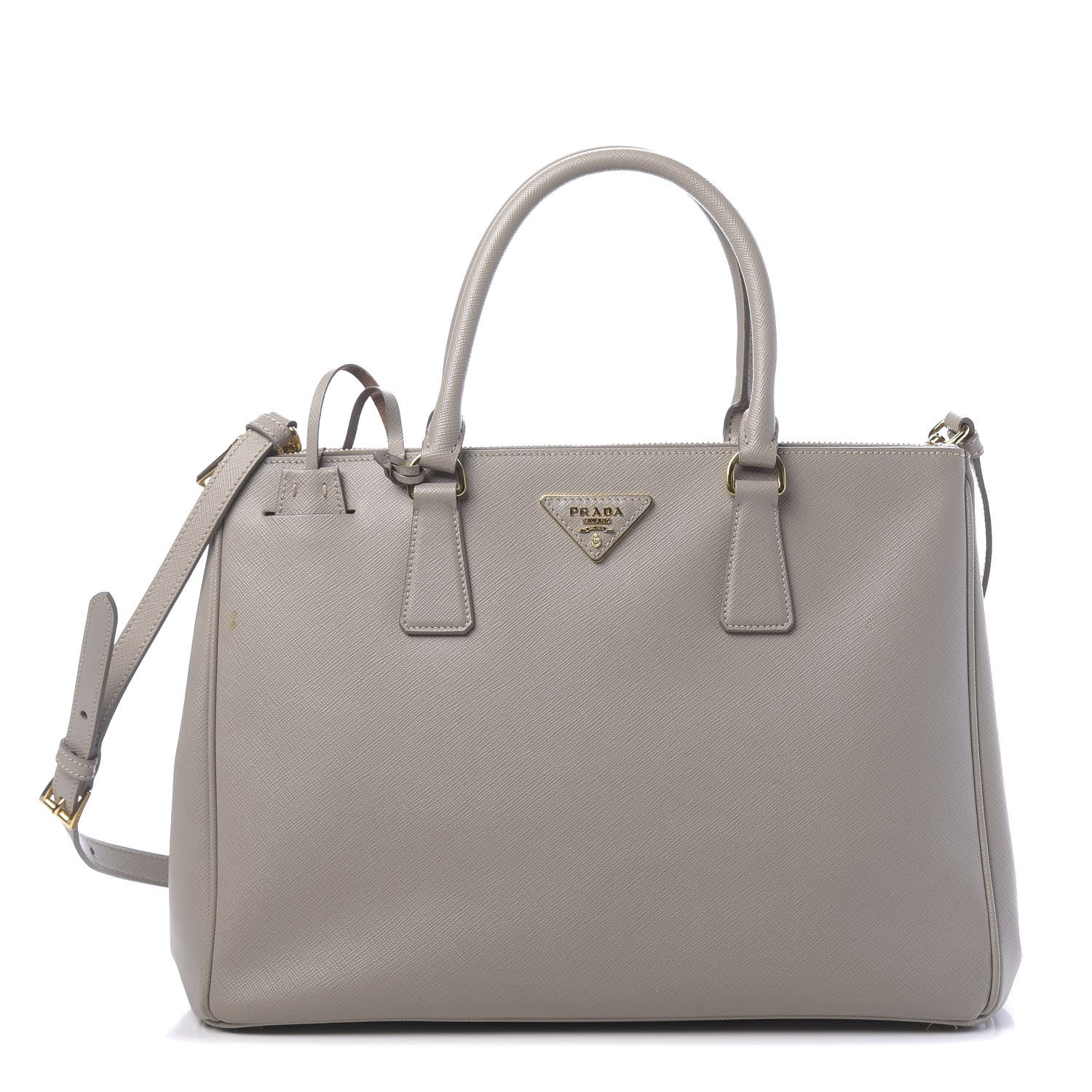 Prada Saffiano Medium Galleria Double Zip Tote Pomice 1 of 20