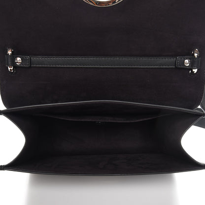 Fendi Vitello Century Velvet F is Fendi FF Kan I Shoulder Bag Black Tobacco 6 of 11