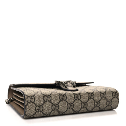 Gucci GG Supreme Monogram Mini Dionysus Chain Wallet Beige Taupe 4 of 12