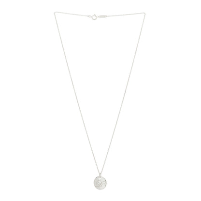 Tiffany Sterling Silver Letter D Disc Pendant Necklace 3 of 7