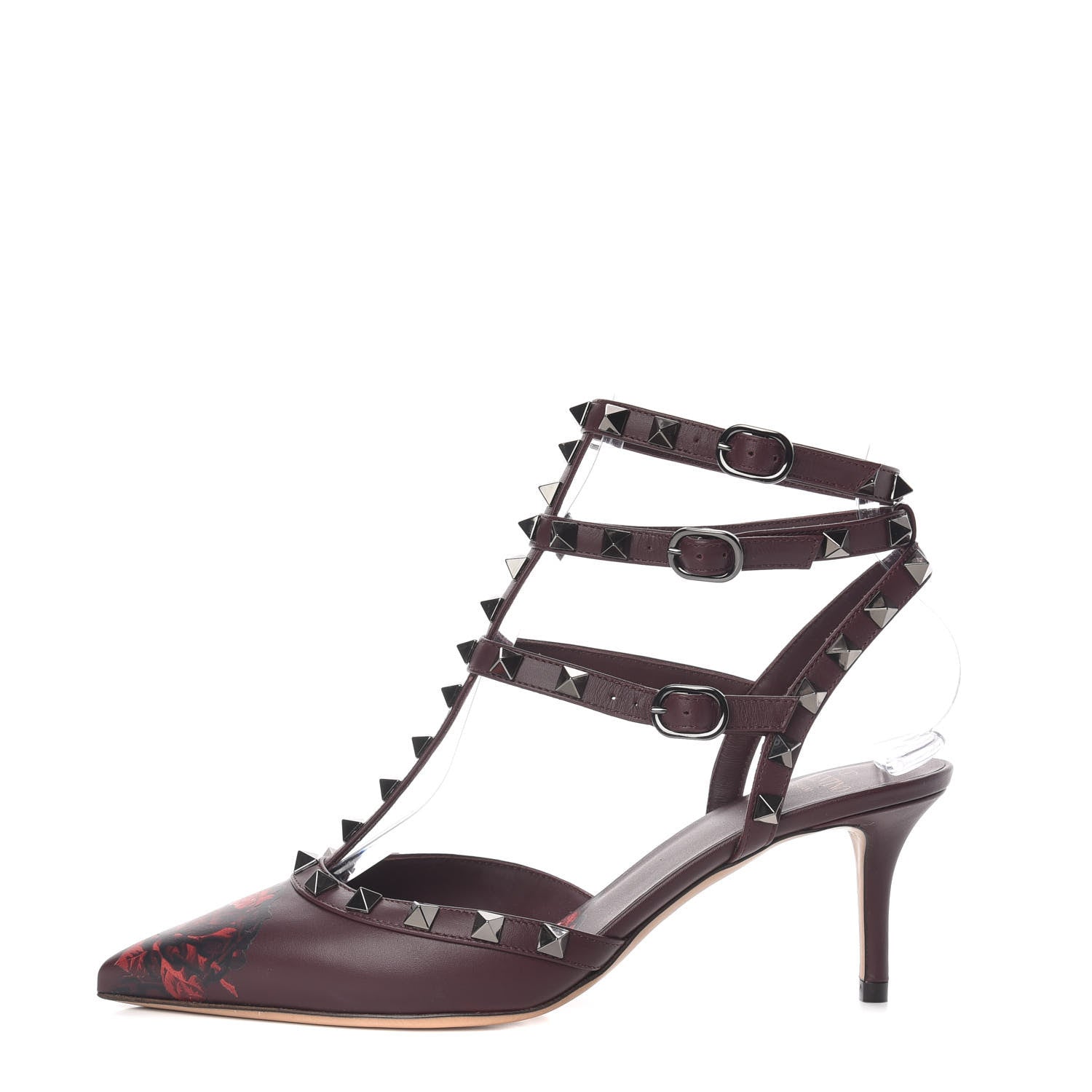 Valentino Garavani X UNDERCOVER Nappa Rockstud Ankle Strap 65mm Pumps 37 Rubin 1 of 10