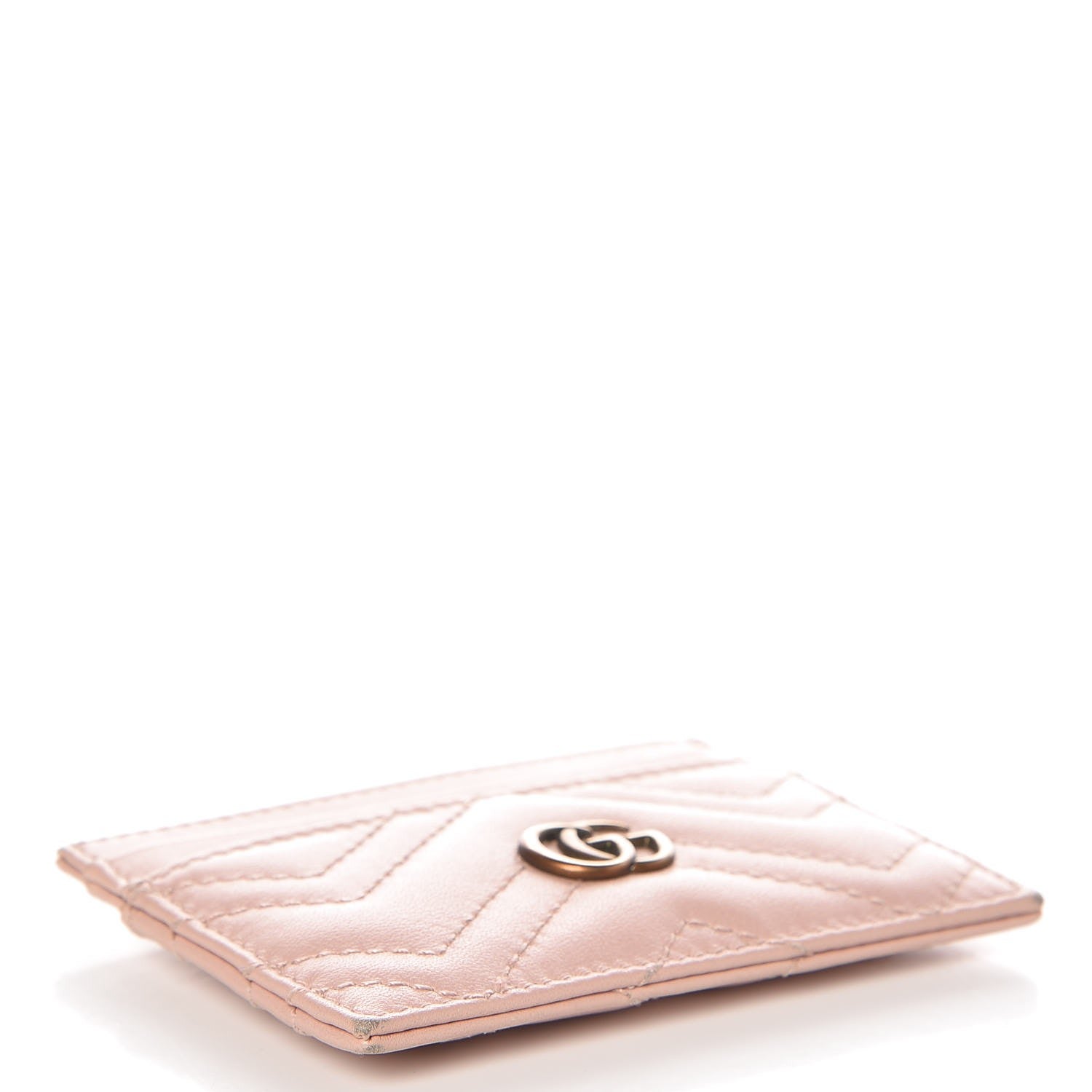 Gucci Calfskin Matelasse GG Marmont Card Holder Perfect Pink 4 of 6
