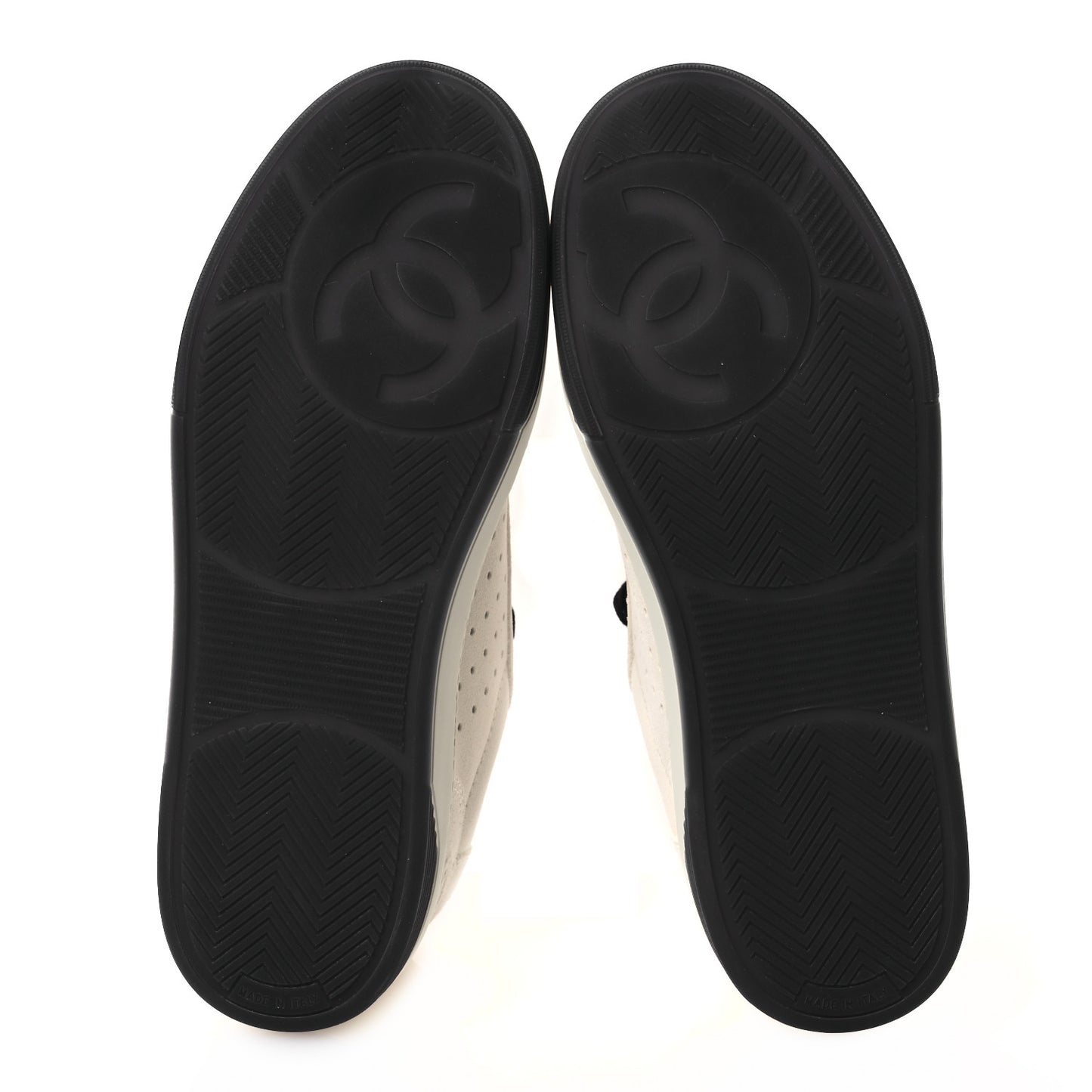 Suede Calfskin Logo Sneakers 40 Black White