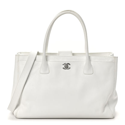 Chanel Calfskin Cerf Executive Shopper Tote White 1 of 12