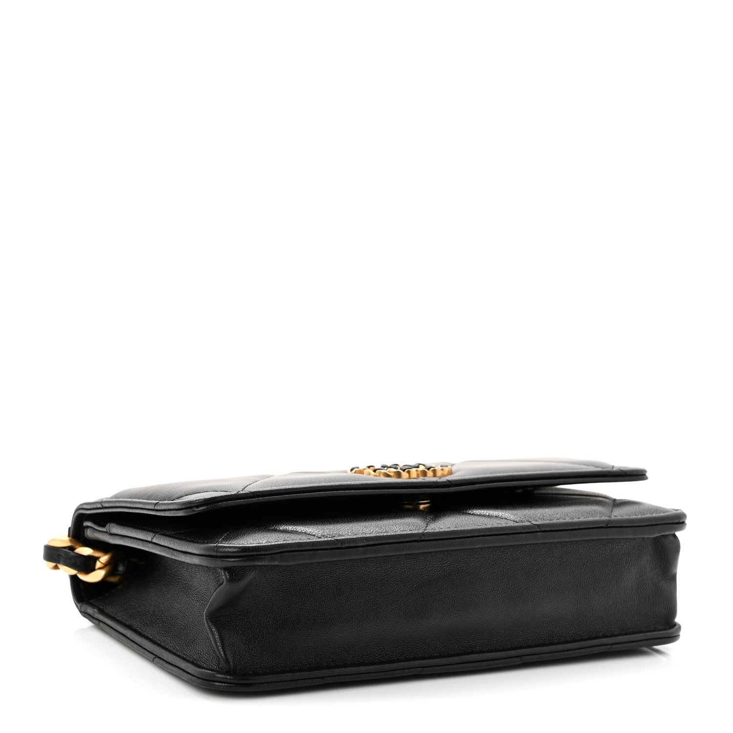 Chanel Lambskin Quilted Chanel 19 Wallet On Chain WOC Black 4 of 11