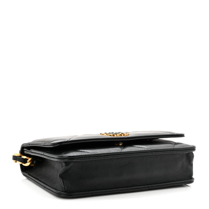 Chanel Lambskin Quilted Chanel 19 Wallet On Chain WOC Black 4 of 11