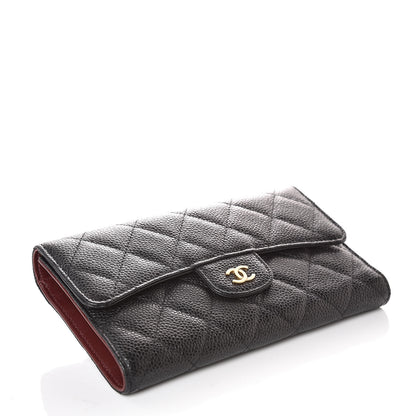 Chanel Caviar Quilted Large Flap Wallet Black 4 of 12