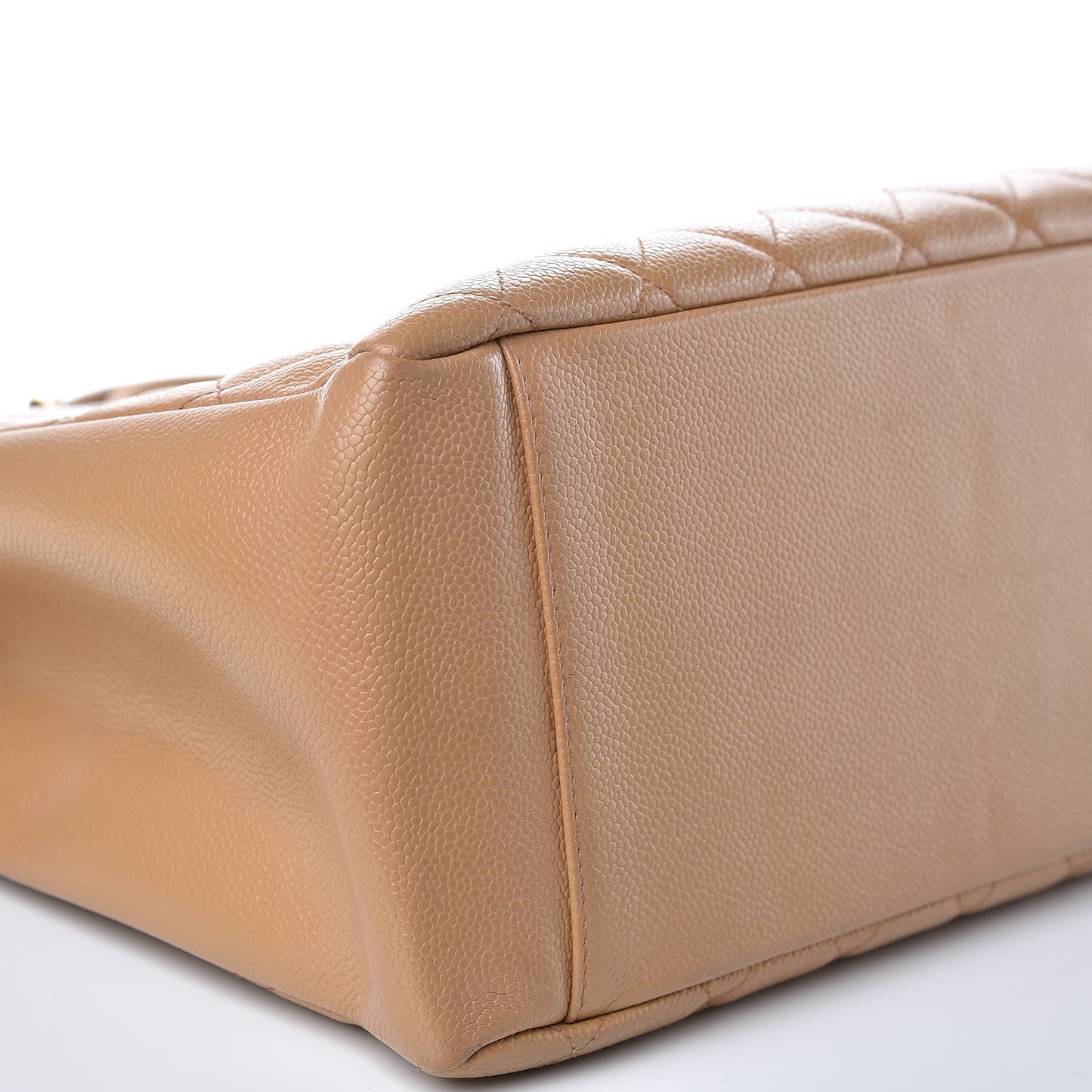 Caviar Quilted Grand Shopping Tote GST Beige