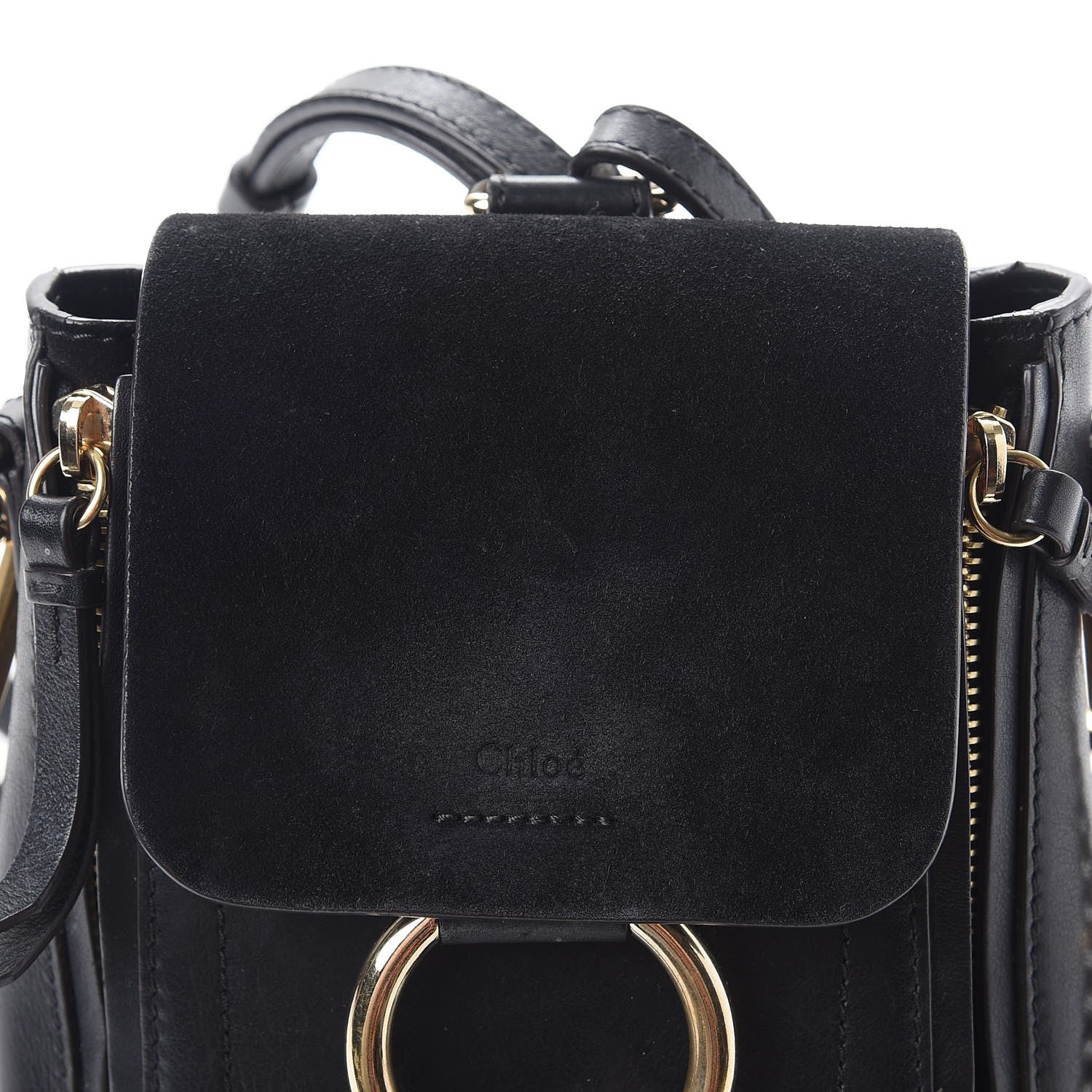 Chloe Suede Calfskin Mini Faye Backpack Black 11 of 11