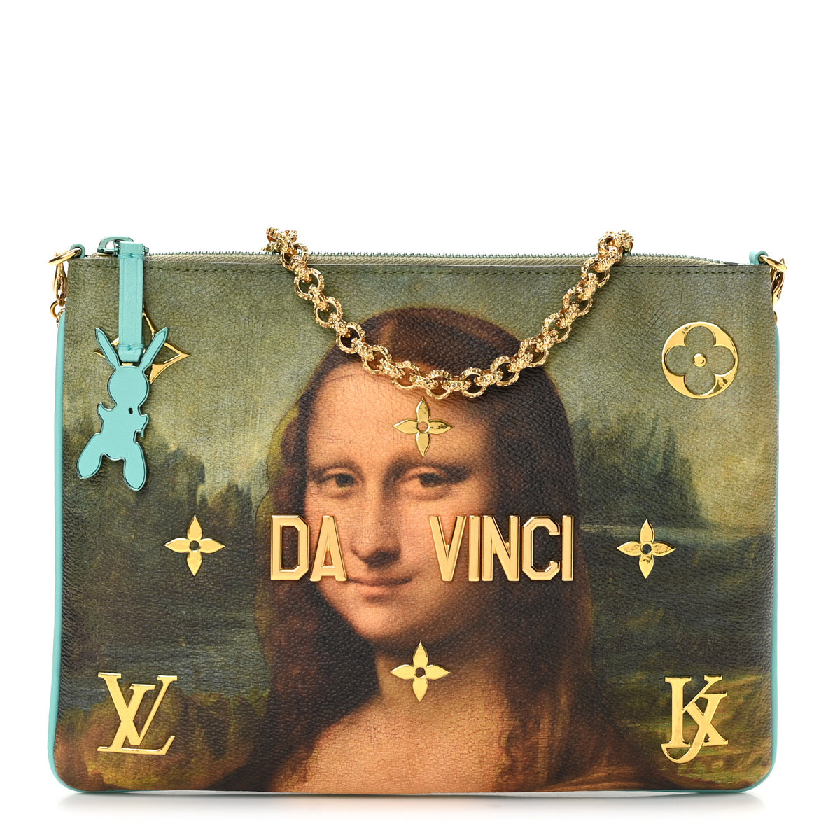Masters Da Vinci Pochette Clutch Vert D'eau